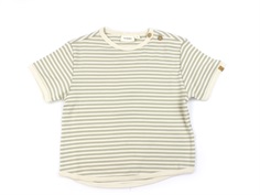 Lil Atelier moss gray striped top